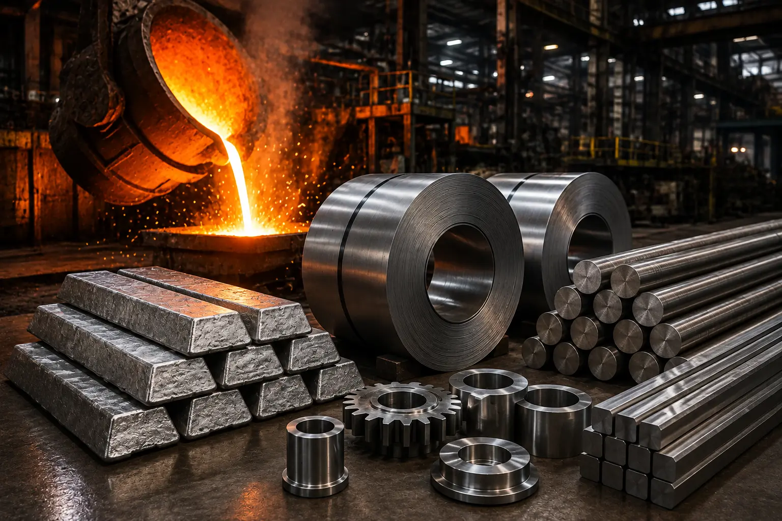 Recovered metal prepared for refined industrial output
